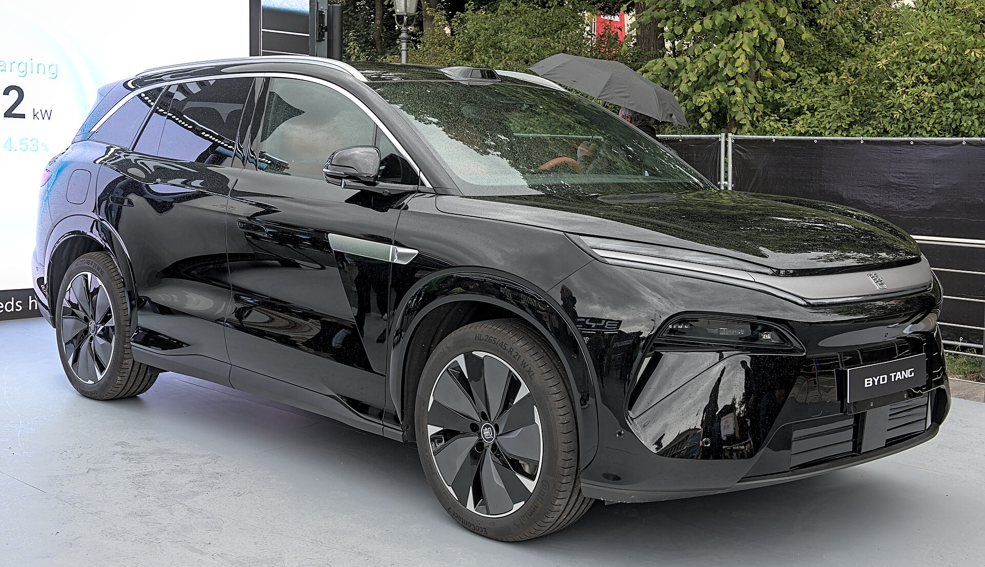 A BYD Tang L EV on display at the IAA 2025 motor show in Munich.