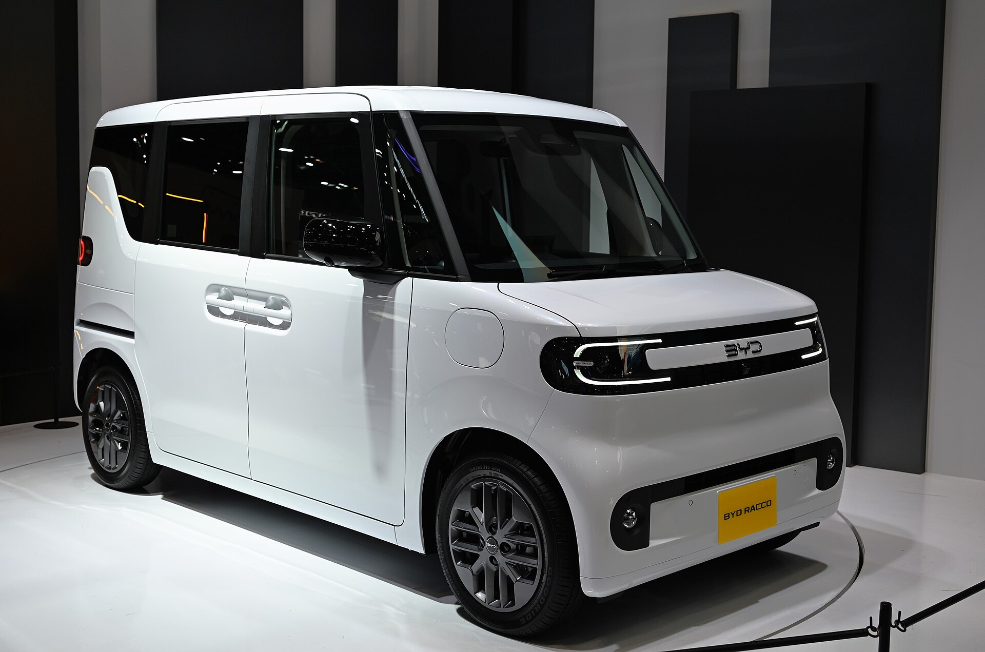 The BYD Racco, the company's kei-class electric vehicle developed for the Japanese market, shown as a prototype.