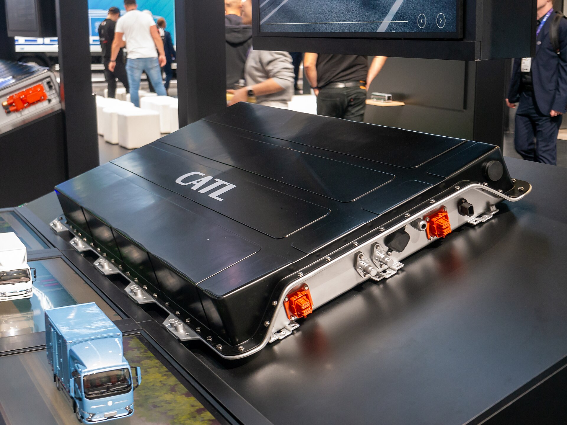 A CATL battery pack on display at the IAA 2024 show in Hanover.