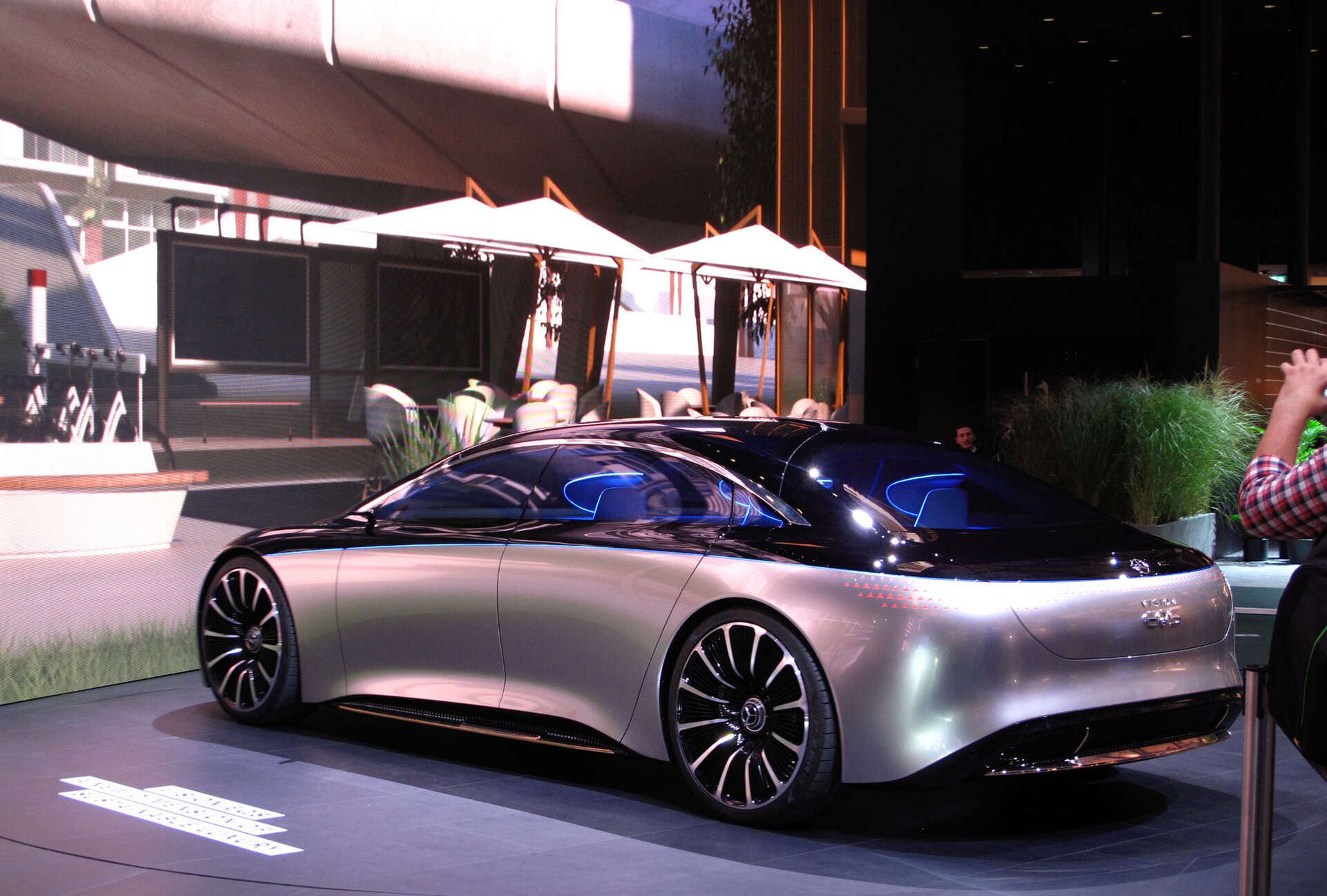 A Mercedes EQS on the road — the marque Mercedes is lining up for urban hands-off driving in Germany.