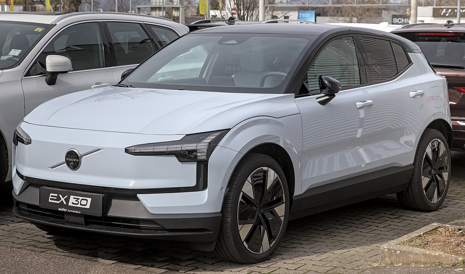 A Volvo EX30 electric SUV, the China-built model Volvo pulled from US sale.