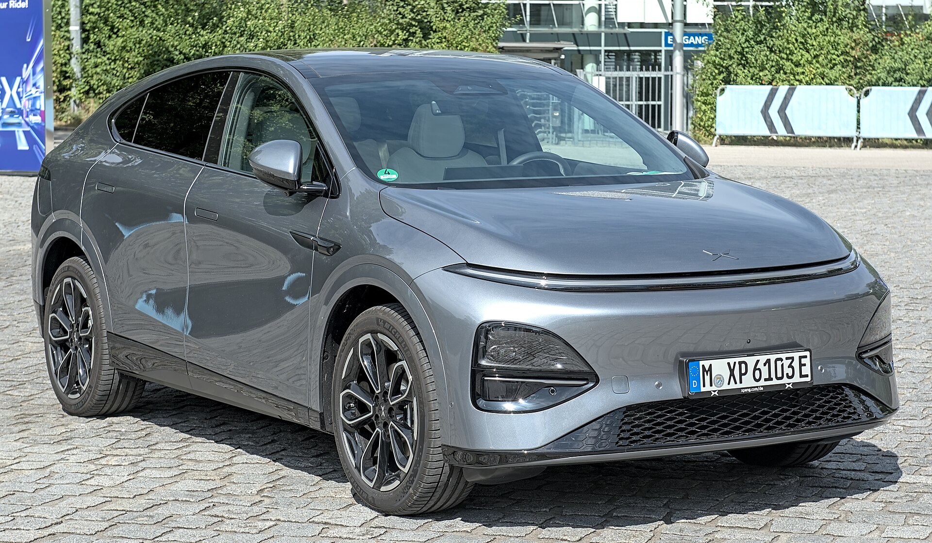 An XPeng G6 electric SUV, from the Chinese automaker now shipping in-house silicon and robotaxis.
